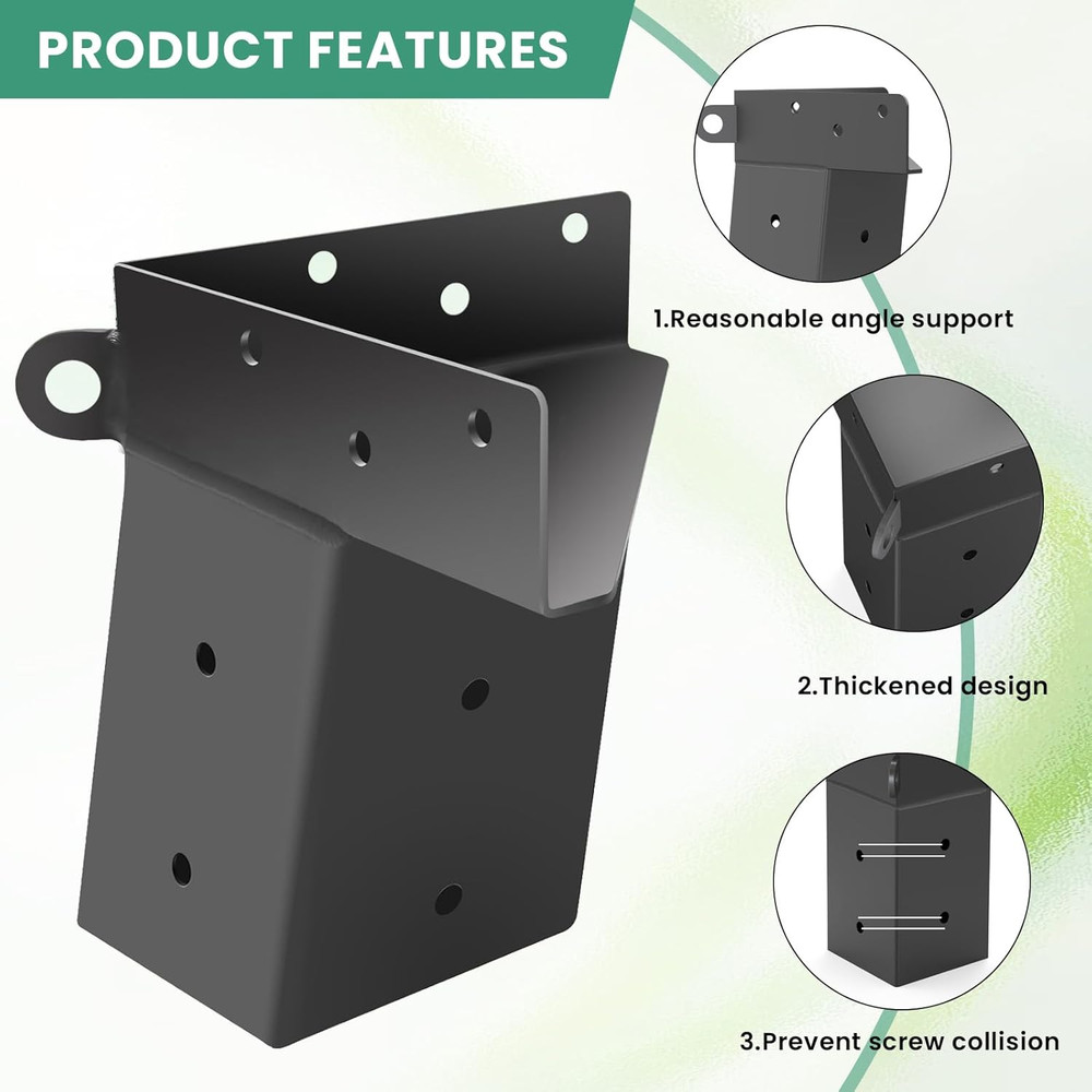 Deer Stand Brackets 4x 4 Elevator 4Pcs Blind Black