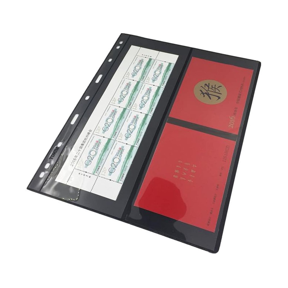 Stamp Pages for Stamp Album Binder, 10 Sheet 2 Vertical Pockets Pages for Sta...