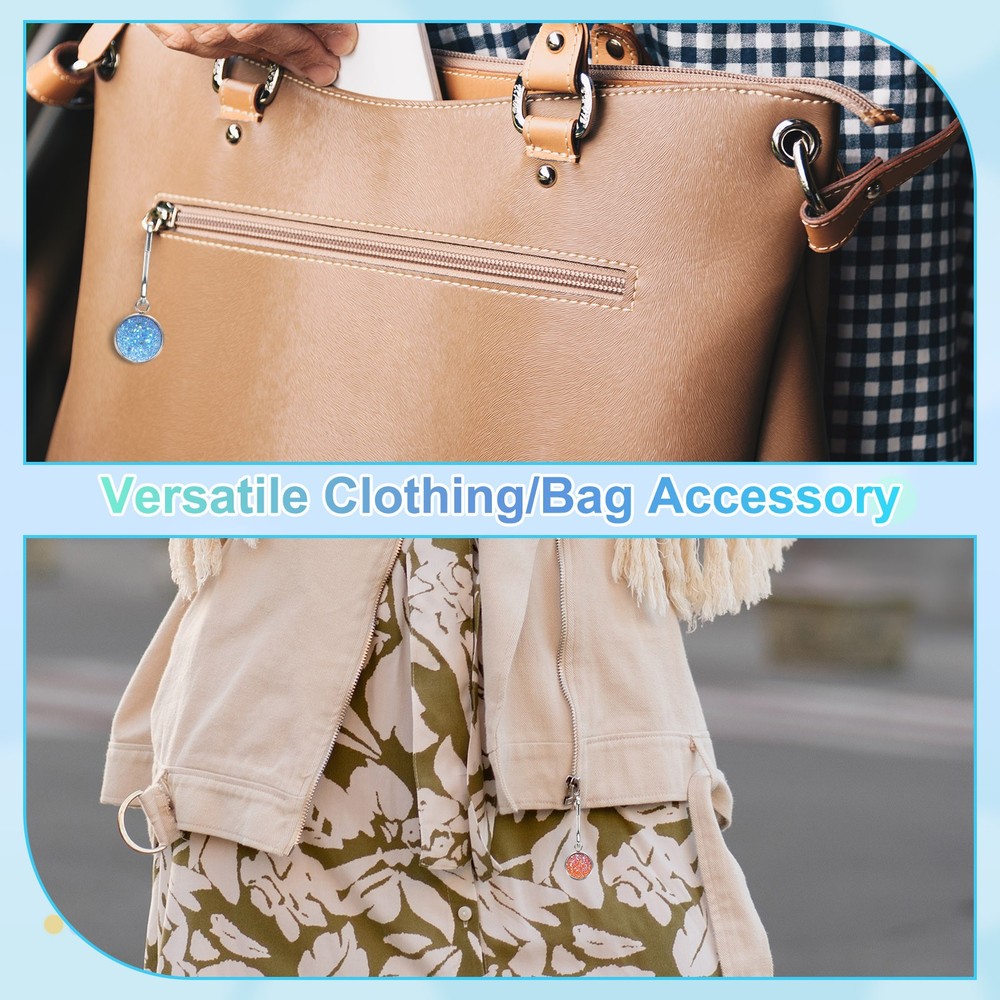 8Pcs Zipper Pulls Charm, Zipper Pull Replacement (Multicolor)