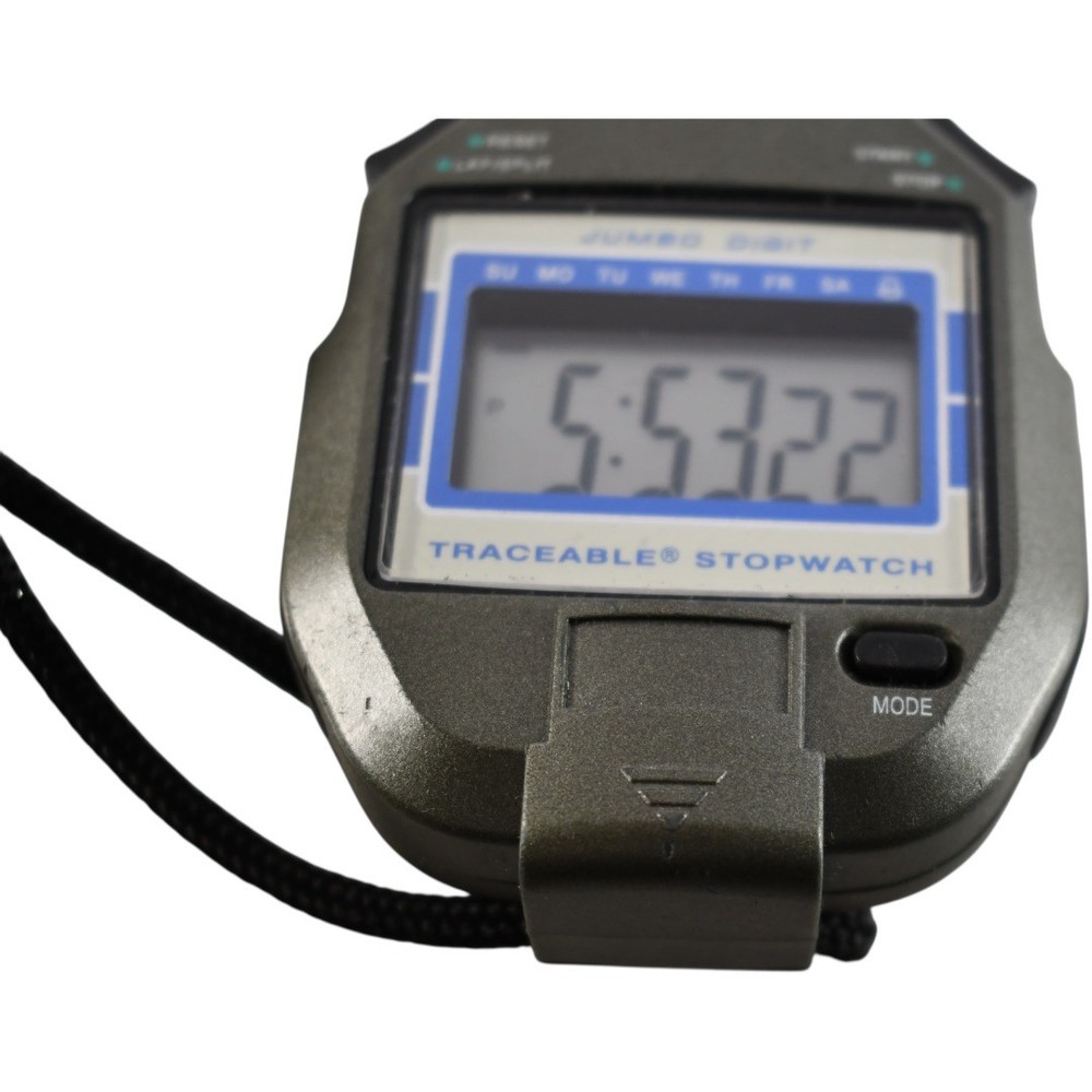 Traceable Jumbo Digit Stopwatch Water Resistant ABS Plastic Timer