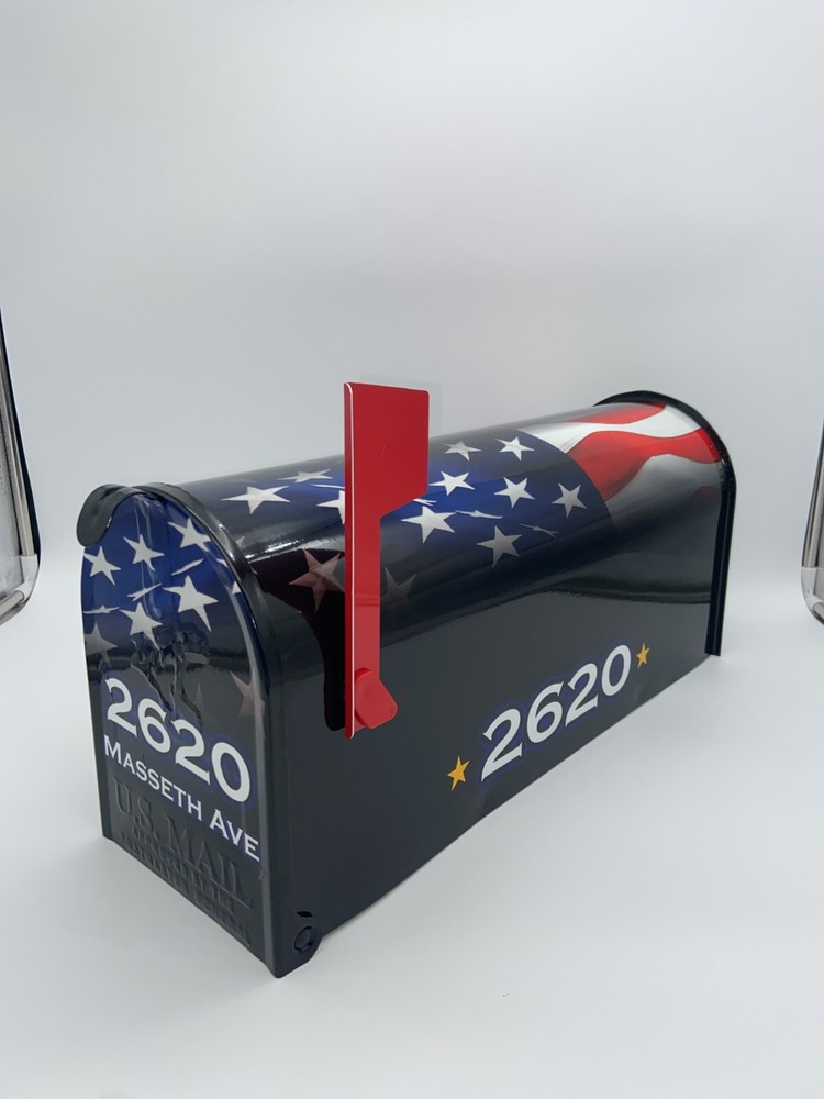 Patriotic Custom Mailbox - Personalized gift For Dad And Mom