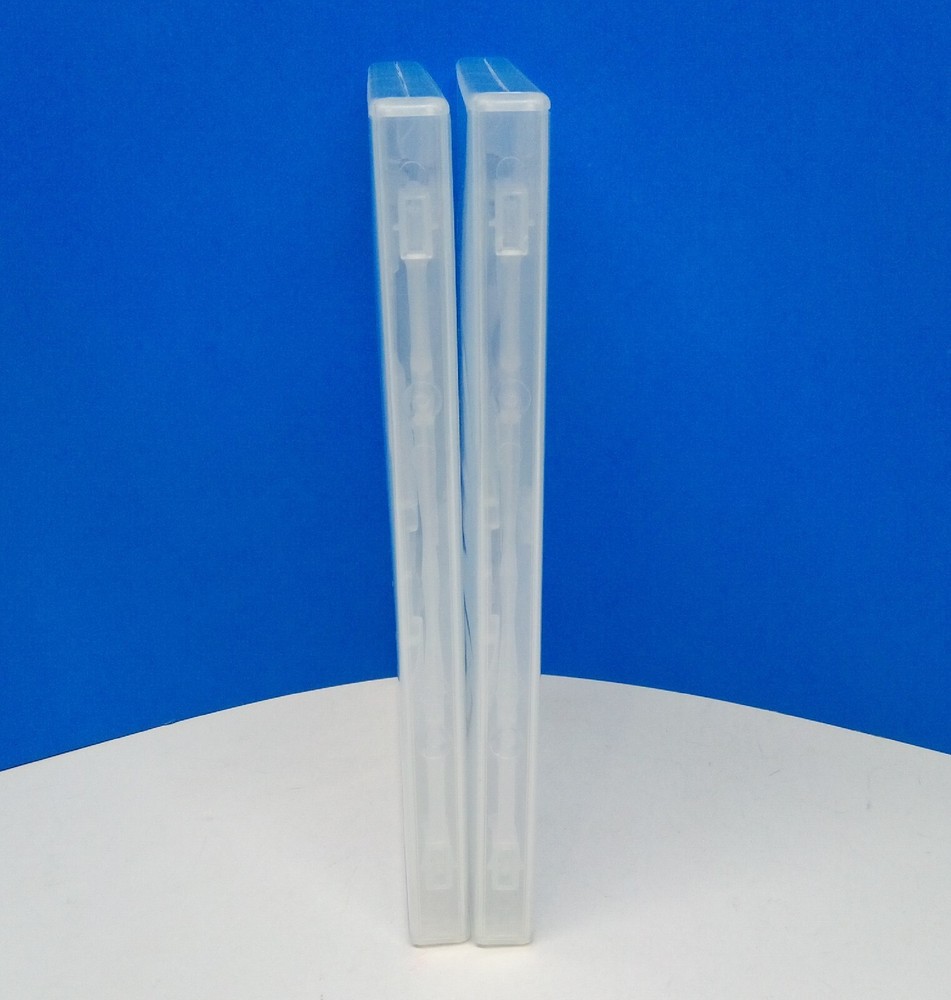 Set Of 2 (Transparent) 3 Disc DVD Replacement Cases