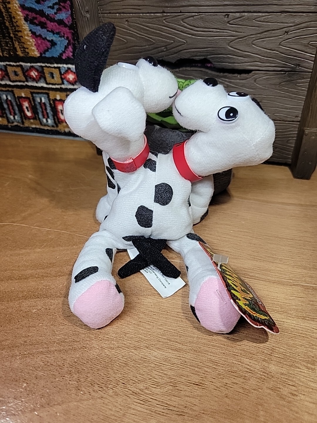 New 1997 Meanies Series 1 Fi-Do The Dalmutation 2 Headed Dog Plush W/ Tag Topkat