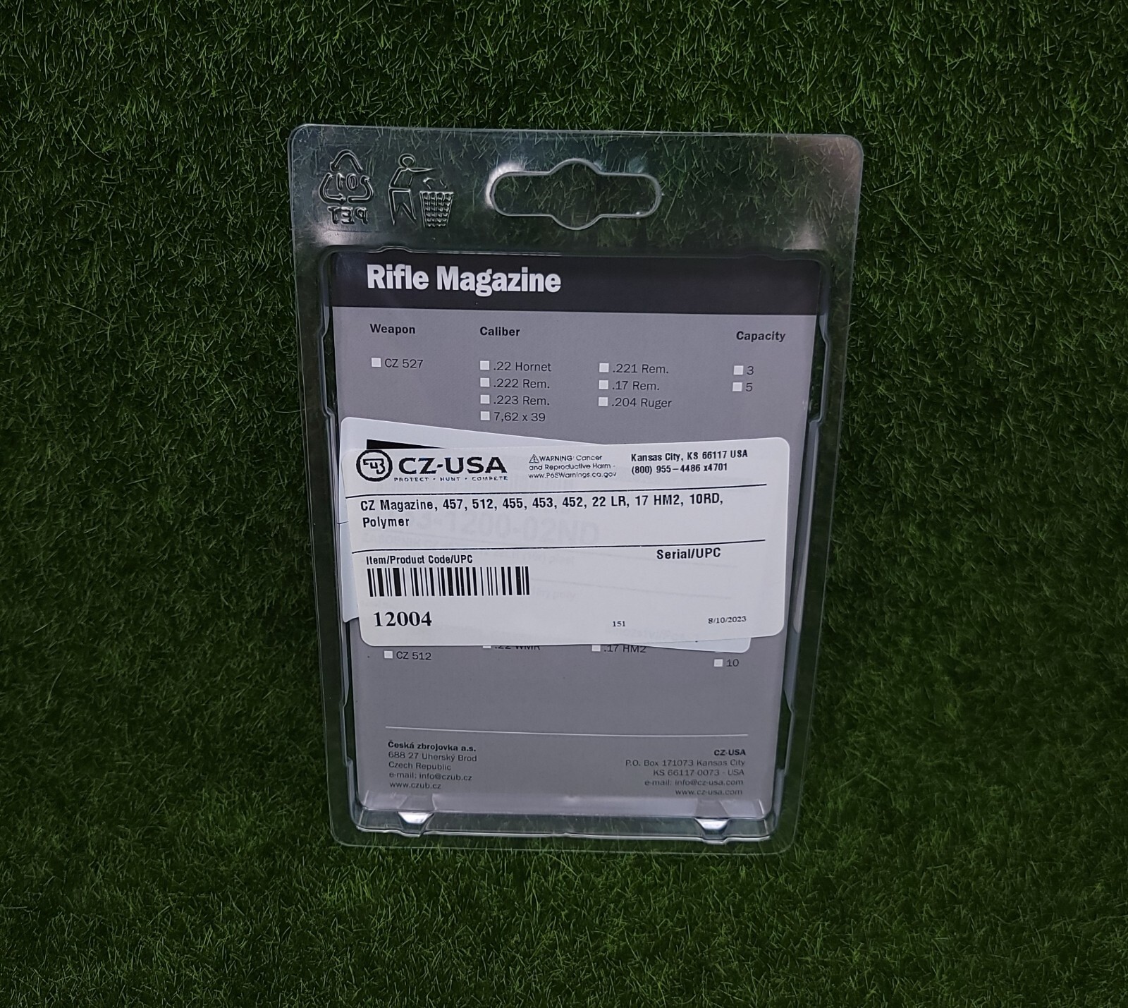 CZ USA OEM .22LR 10 Round Polymer Magazine For 452 453 455 457 512 - 12004