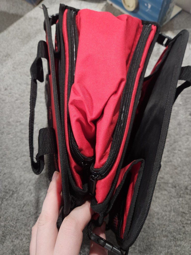 Dupps Red Gym Bag Medium With Many Compartments