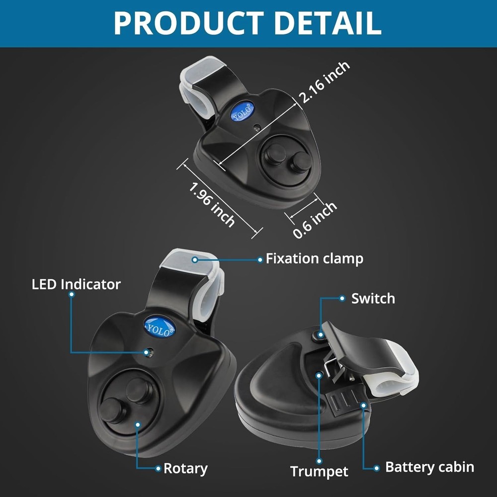 Electronic Bite Alert for Multiple Fishing Rods