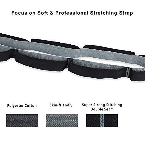 Premium Durable Cotton Stretch Strap with Loops, Non-Elastic Black-12 loops