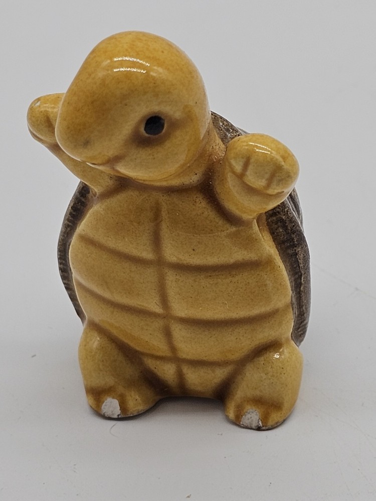 Vintage Turtle Figurine Ceramic Japan 2" Numbered