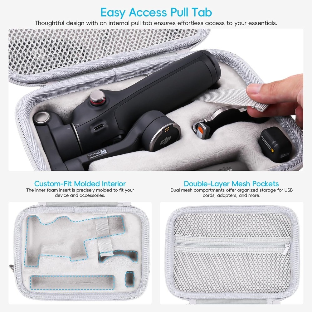 Hard Shell Case for DJI OM Mobile 7P Gimbal & Accessories