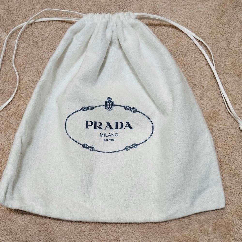 Prada White Drawstring Bag