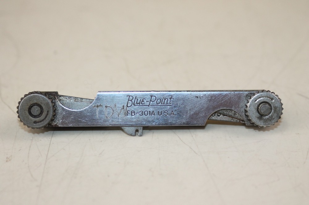 Blue Point Wire Gap Gauge FB-301A ENGRAVED INITIALS