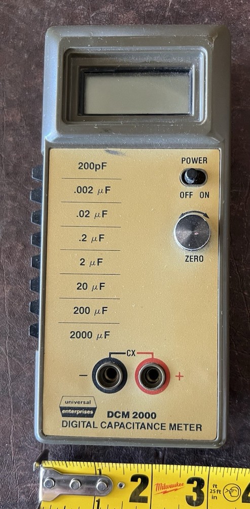 Vintage Universal Enterprises DCM 2000 Digital Capacitance Meter Test Unit