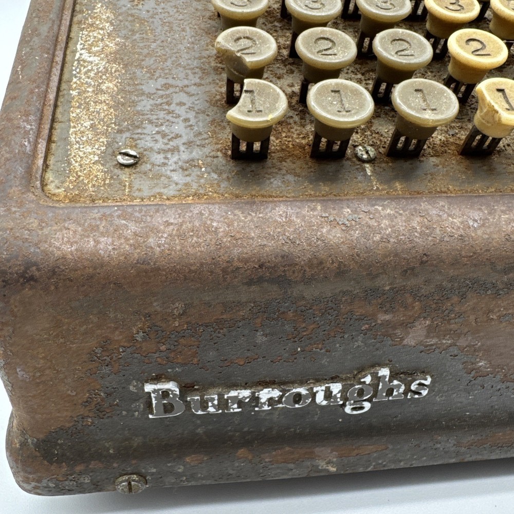 1920s Vintage Burroughs Portable Adding Machine Register READ AS IS