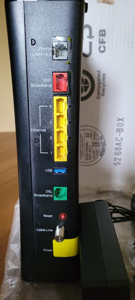 AT&T U-Verse 526BAC Wi-Fi Modem Router Power Supply Good Working Condition