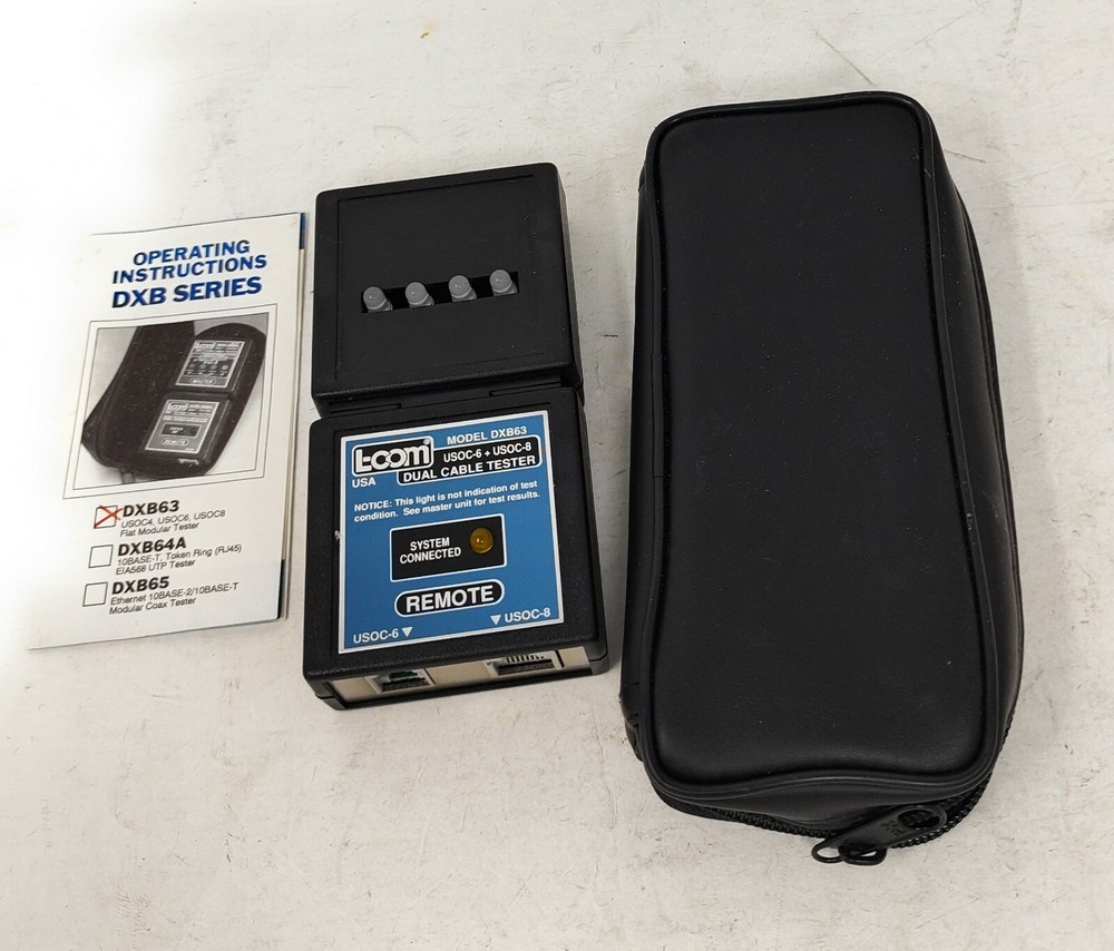 L-Com DXB63 USOC4, 6, 8 Cable Tester Master and Remote