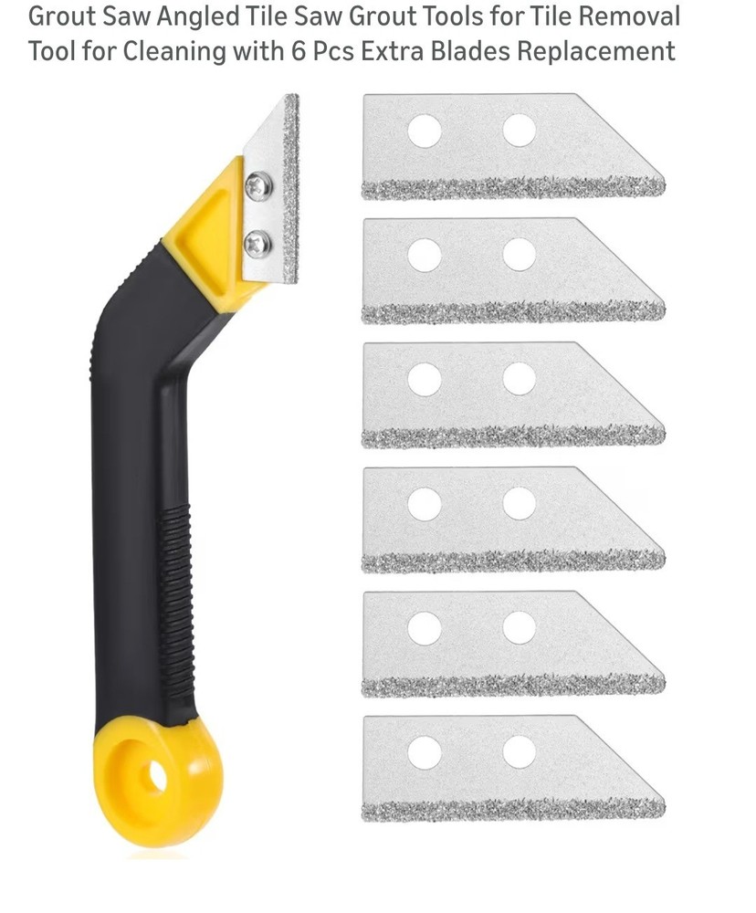 Grout Removal Tool, Tile Grout Remover Tiling Tools, Saw Angled Grout Scraping R