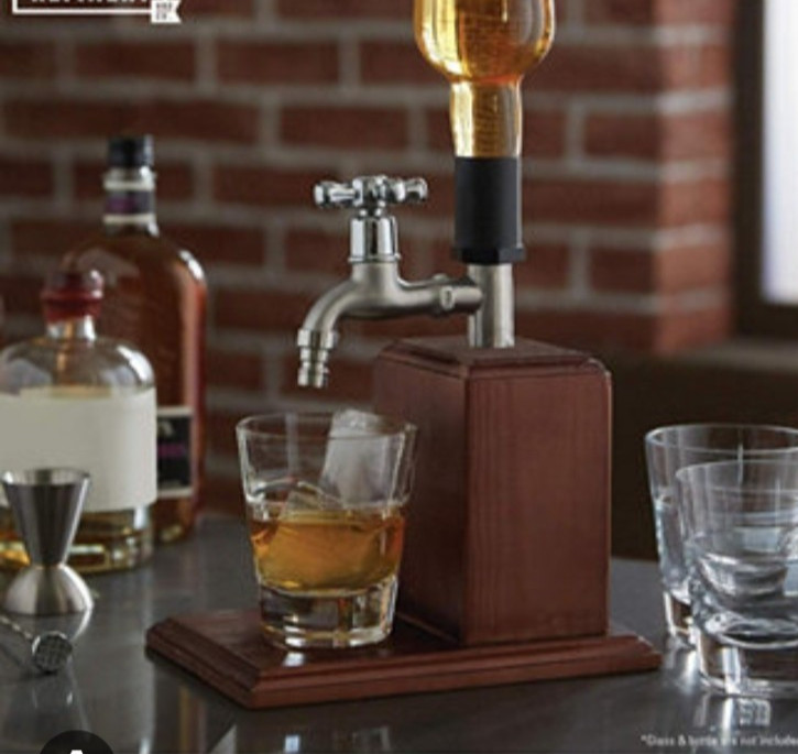Hammer & Axe Wood Drink Dispenser Your Favorite Liquor