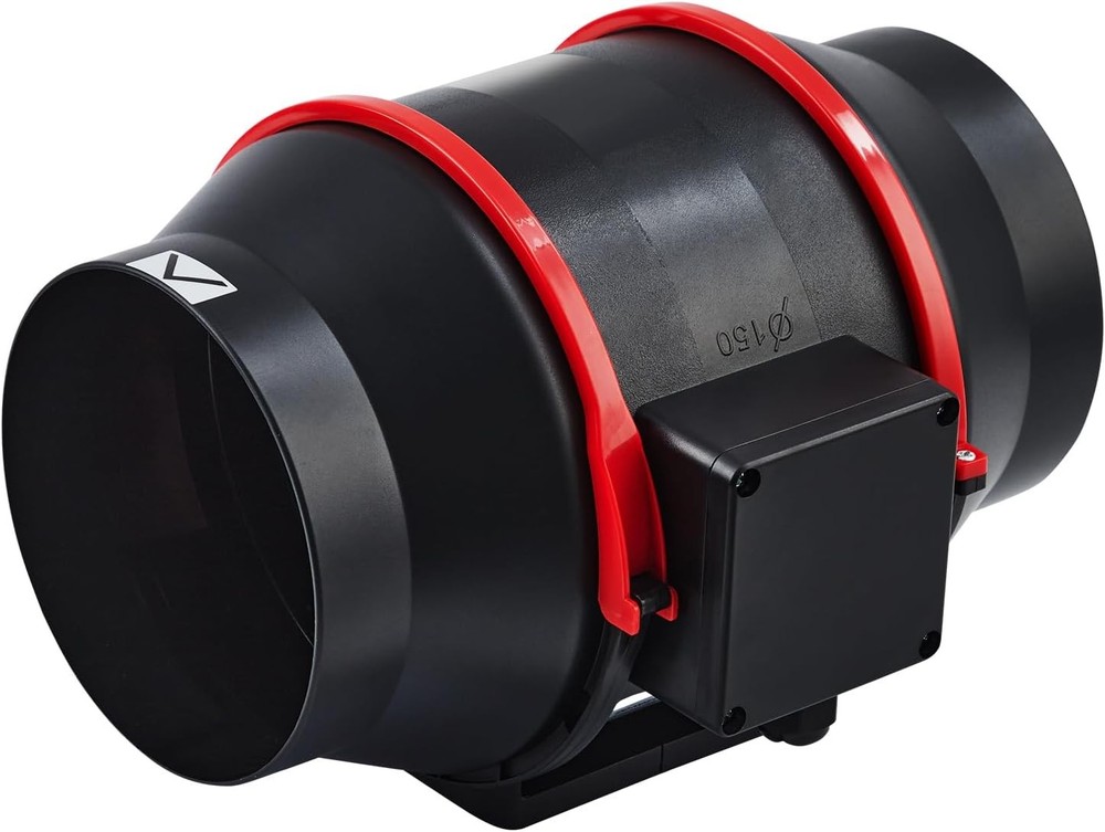 6" Inline Duct Fan Variable Speed Controller HVAC Exhaust Blower Kit Ultra-Quiet