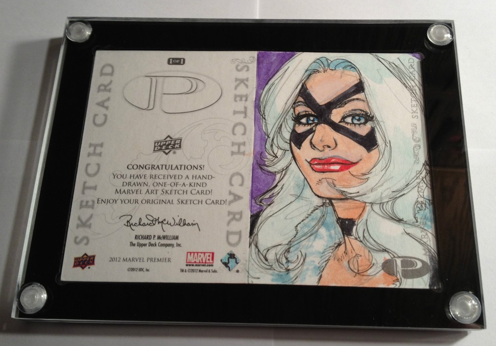 Single Hinged 2 Panel Marvel Premier Sketch Card Booklet Display Case