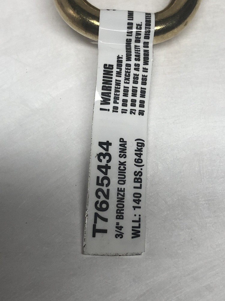 Solid Brass Bronze Quick Snap 140lbs -Snap Swivel-Rigging-Boating-4 1/2" Overall