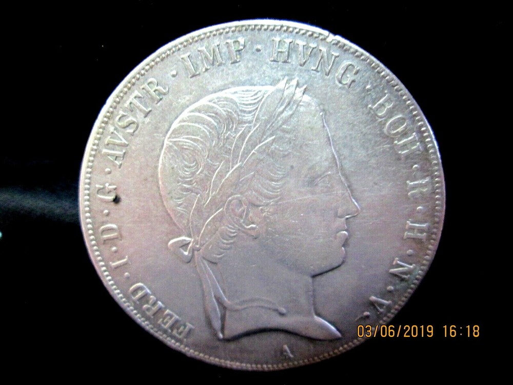 1845A  AUSTRIAN THALER KM2240 EXTREMELY FINE
