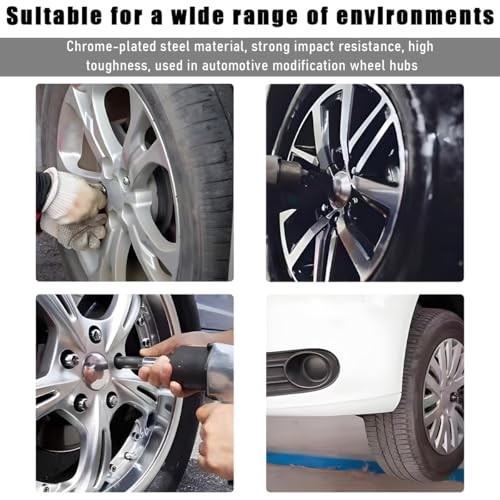 7 Spline Drive Tuner Socket Key Tool, Sturdy Steel Large Socket Lugnuts Key