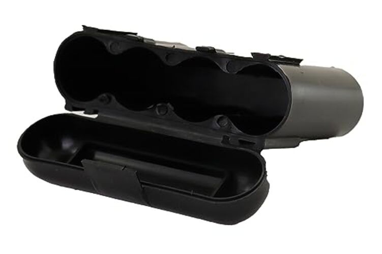 2 Black Plastic AA AAA Battery Holder Box Storage Cases
