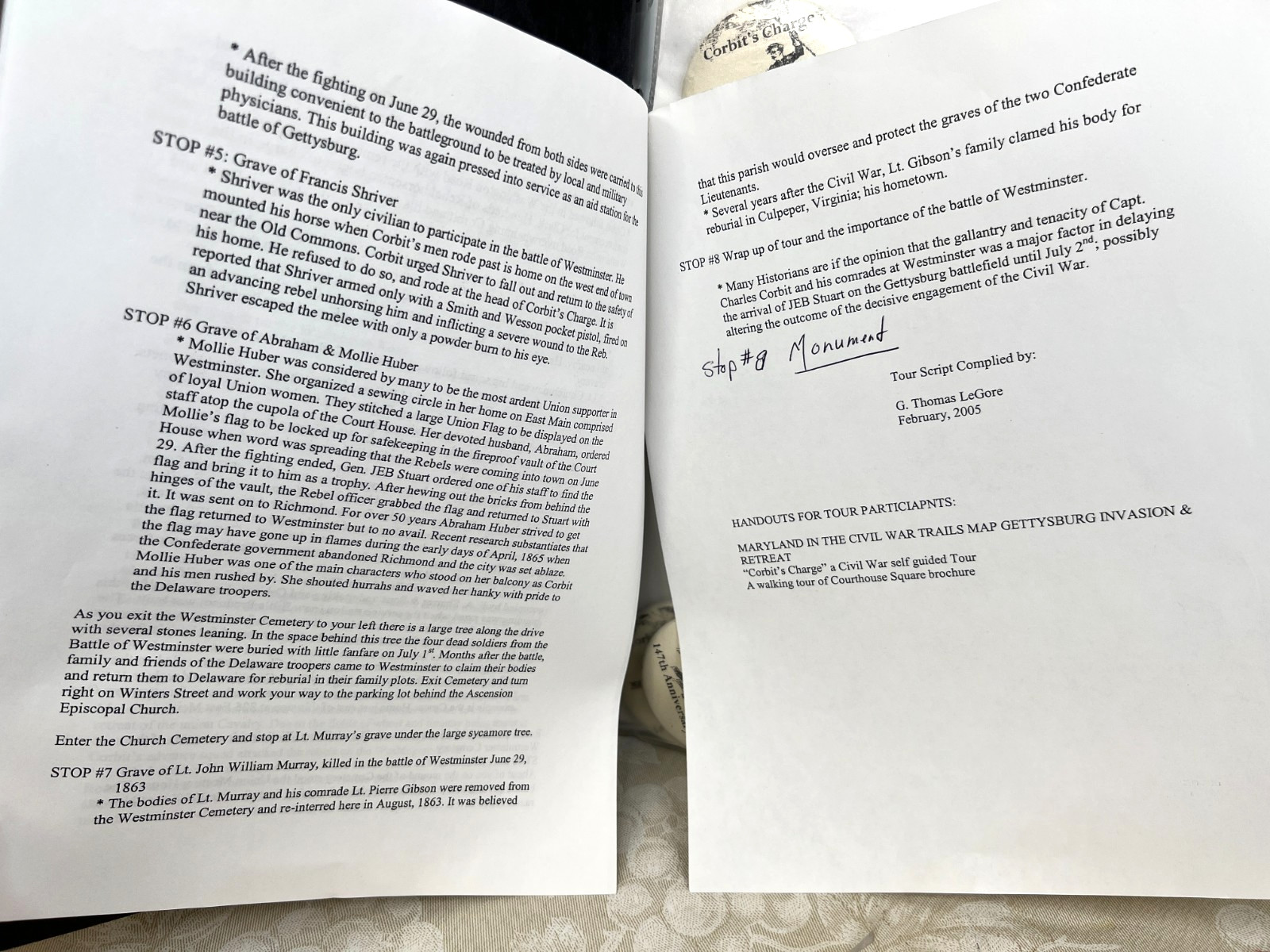 Civil War Binder, Battle of Westminster June 29th 1863, 2010-11 Reenactments