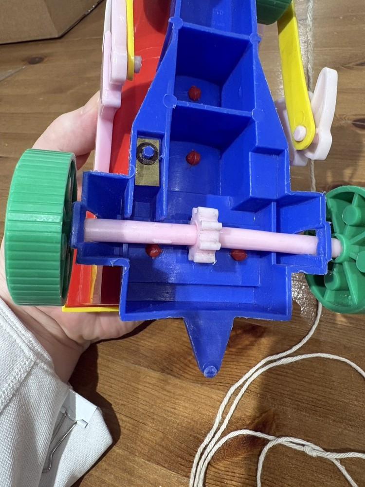 Vintage Mr. Chuff Chuff Train - Merit Plastic Pull along Toy train