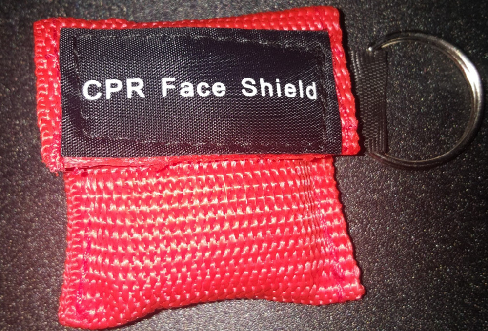 CPR MASK/Face Shield Keychain RED SINGLE