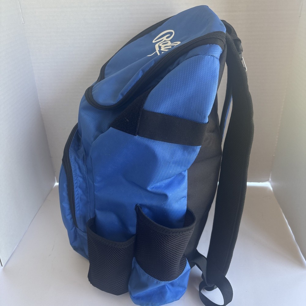 Rawlings Blue Baseball Backpack Bat Compartment 3 Pockets Zip Polyester