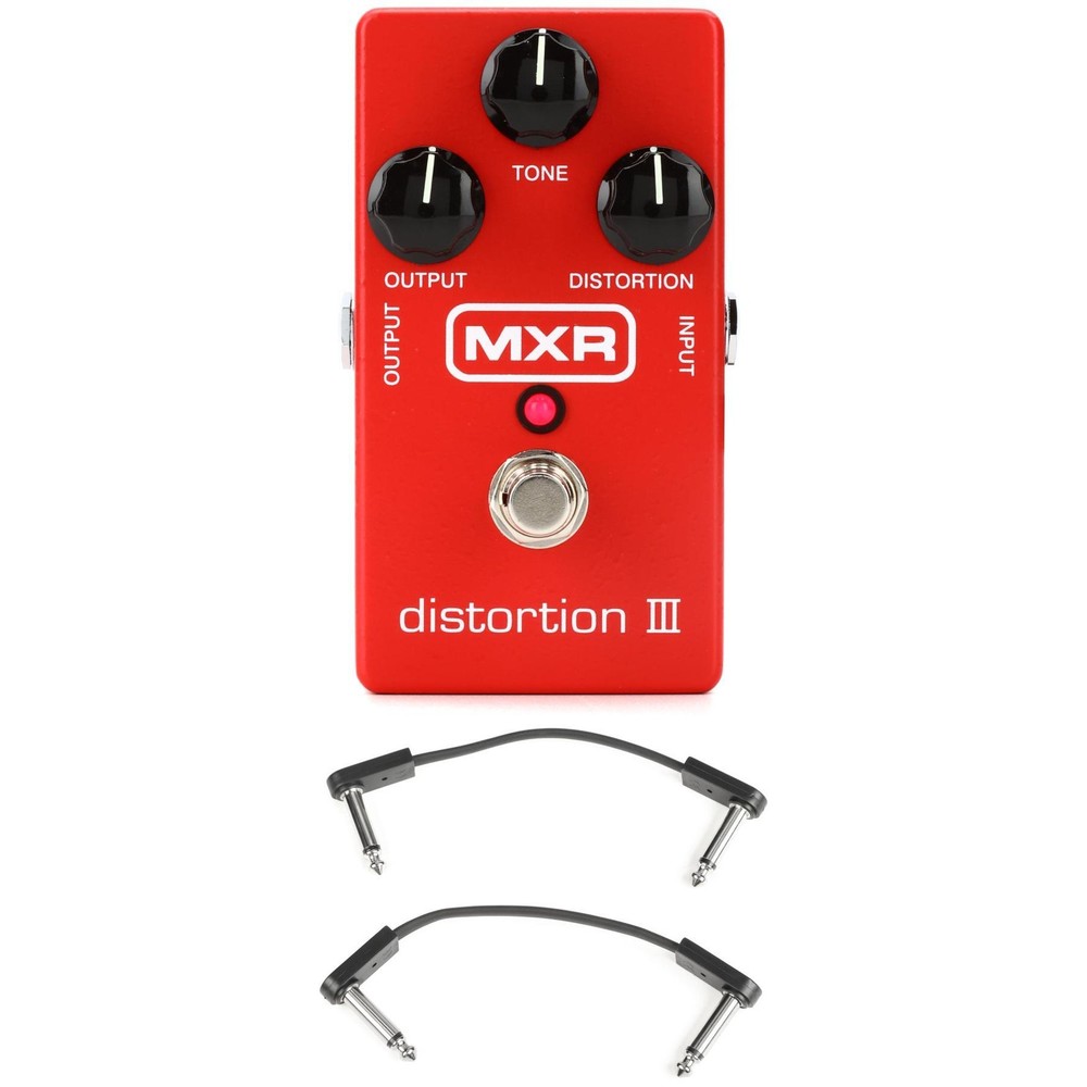 MXR M115 Distortion III Pedal with EBS Patch Cables