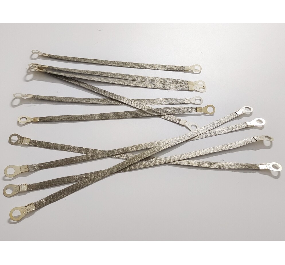 10X Braid Ground Strap Car Engine Ground Strap Cable Firewall Hood Wire End Kits