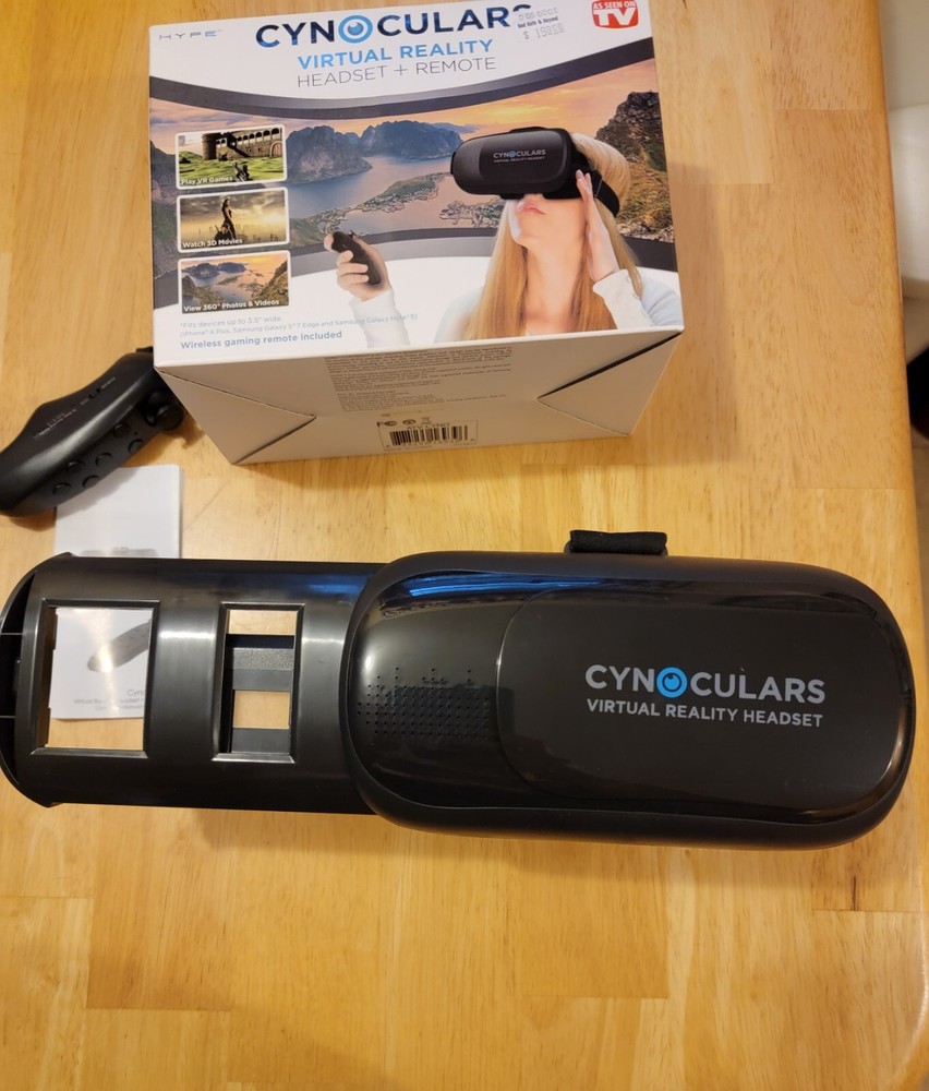NEW " CYNOCULARS VIRTUAL REALITY VR HEADSET & REMOTE " A MUST !!!