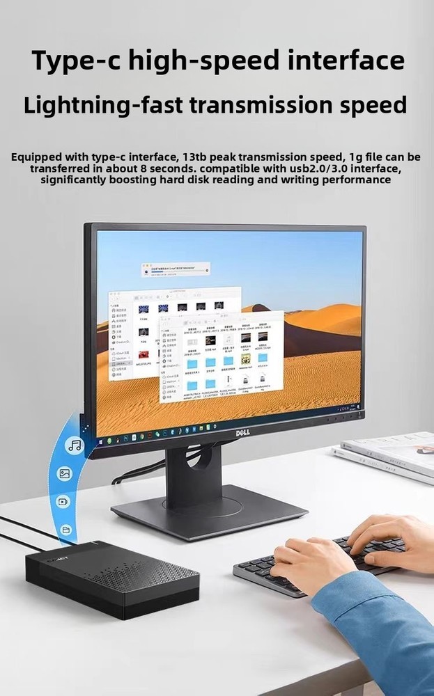 EAGET 4TB USB 3.0 Type-C External Hard Drive Portable HDD for PC Mac