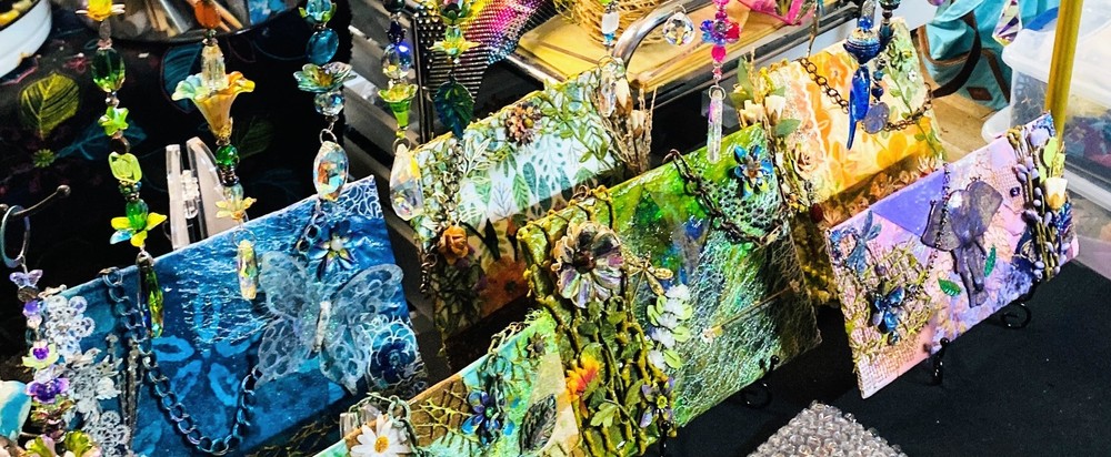 Unique Mixed Media Hanging Art Boards