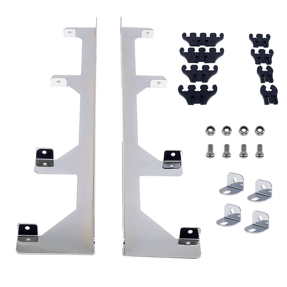 Chrome Spark Plug Wire Divider Linear Separators Looms 7~9mm Fits V8 Valve Cover