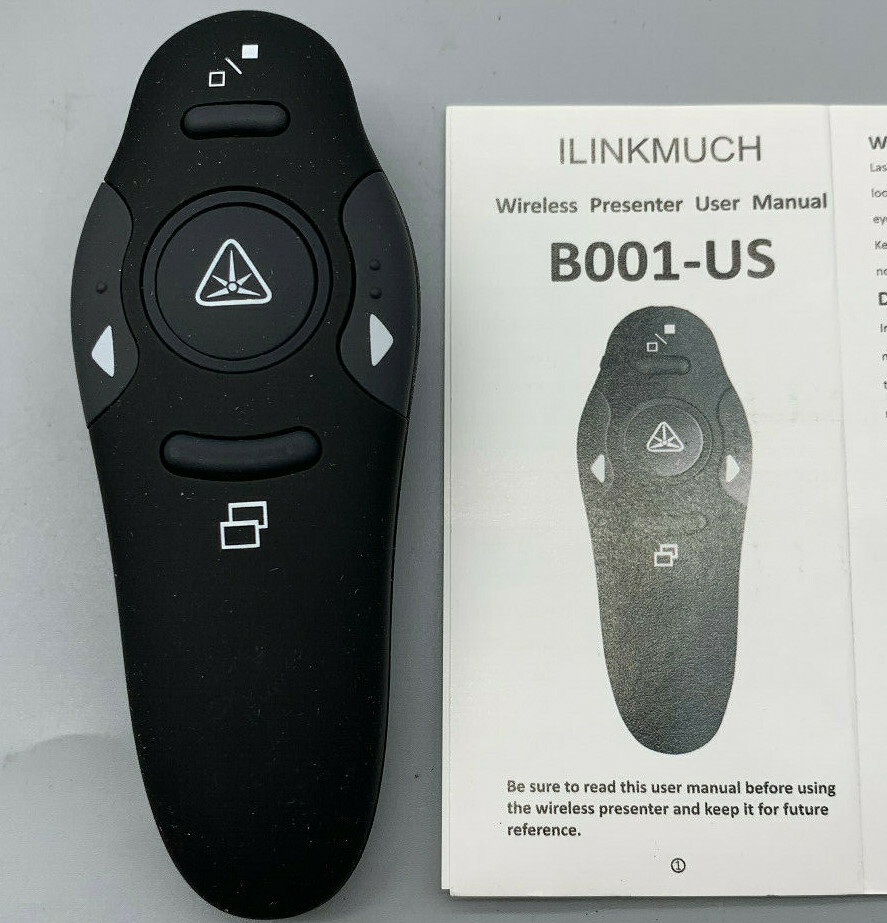 ILINKMUCH Wireless Presenter, RF 2.4GHz Remote Presentation USB Control PowerPoi