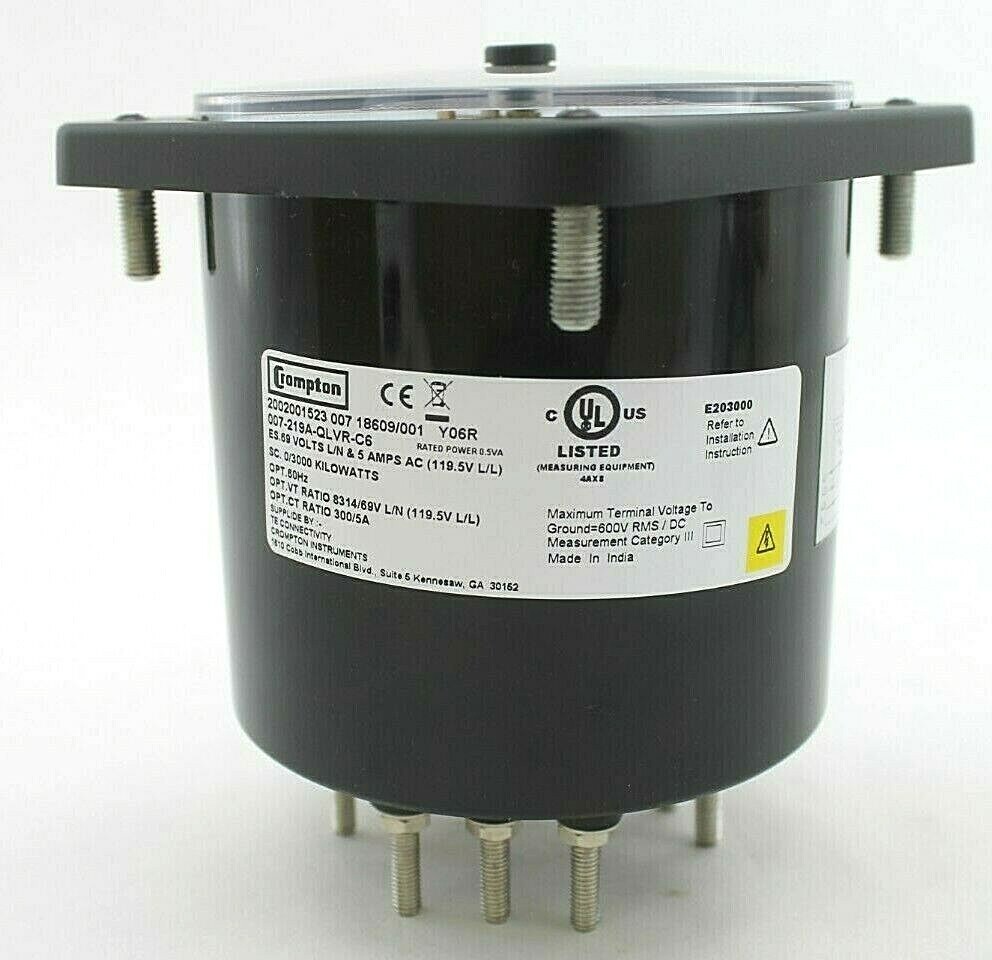 Crompton 007-219A-QLVR-C6 Panel Meter