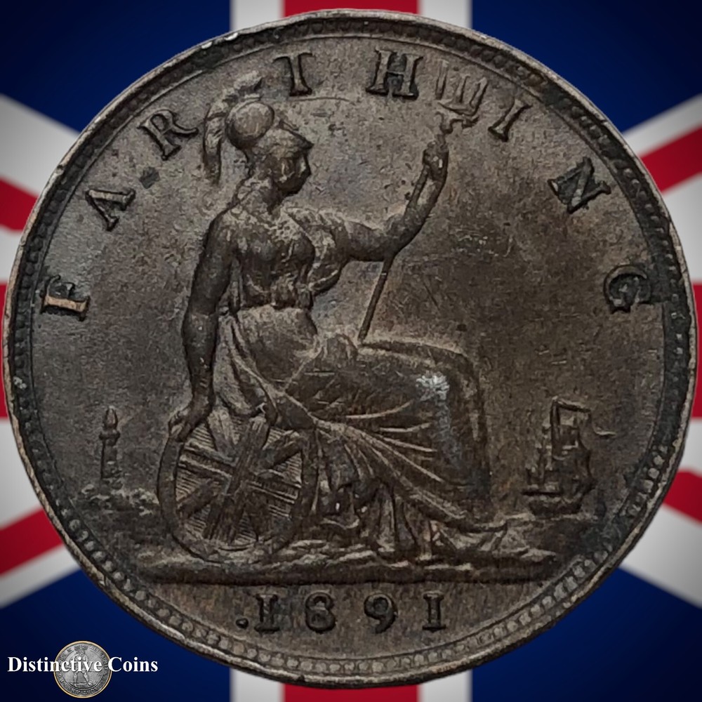 Great Britain 1891 Farthing 1/4d GB4308