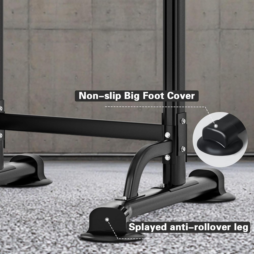 Power Tower Pull Up Bar Station, Free Standing Pull Up Rack Dip Station,Black