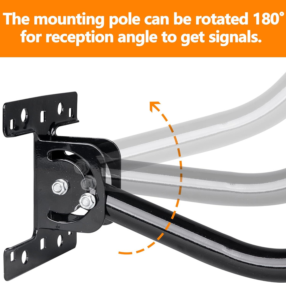 32.8" Universal TV Antenna Mount，Adjustable Antenna Mounting Pole