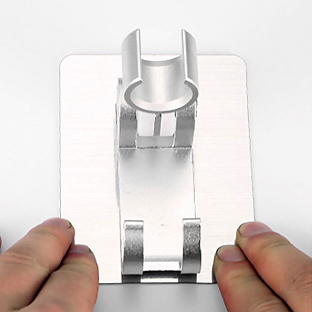 Adjustable Bracket Suction Shower Head Handset Holder Wall Mount +Hooks TL