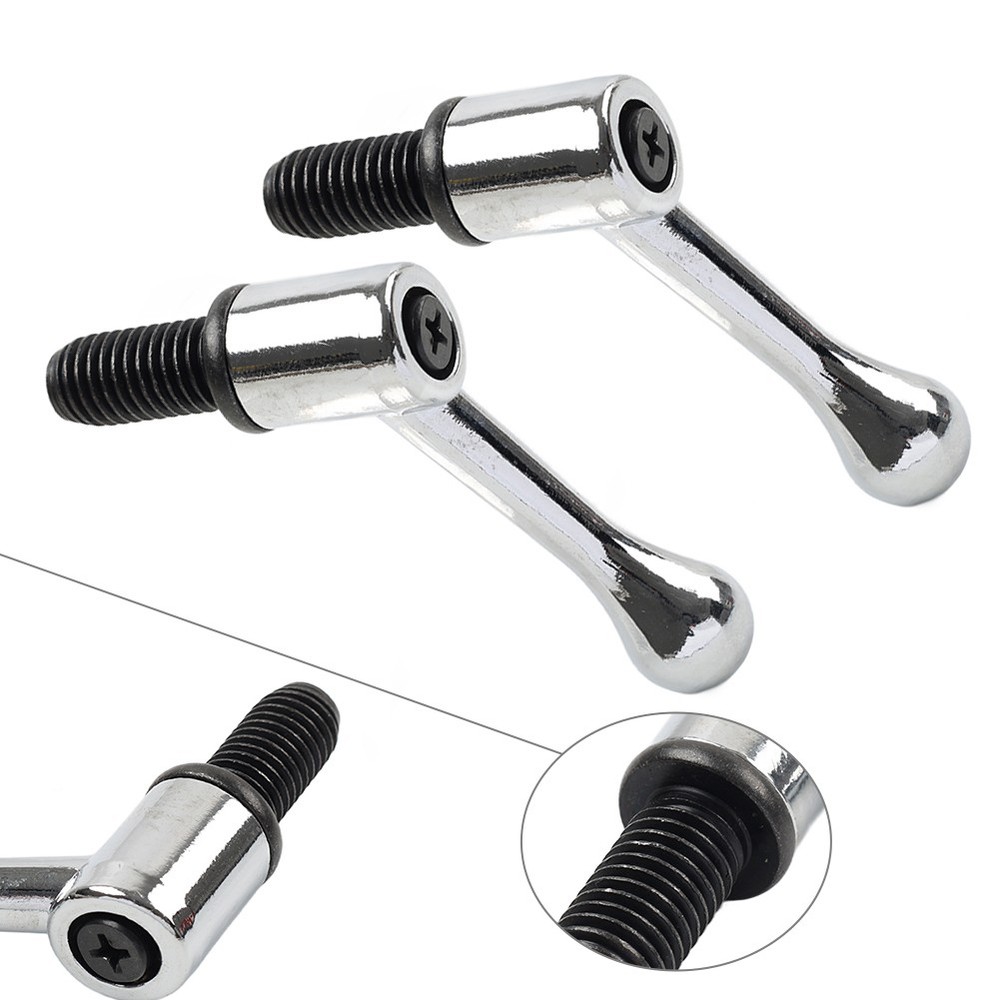 2pcs Table Lock Handle M12 Thread Set Fit for Bridgeport Milling Machine Silver