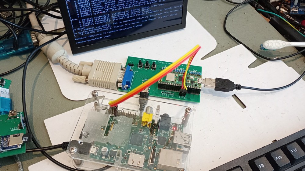Colour VGA Output & Serial Terminal & SD Card Project for Raspberry Pi Pico- Kit