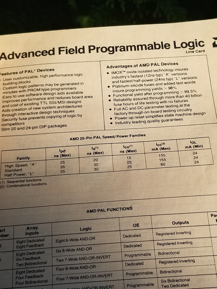 VINTAGE DATA BOOK ELECTRIC MANUAL PROGAMMABLE ARRAY LOGIC