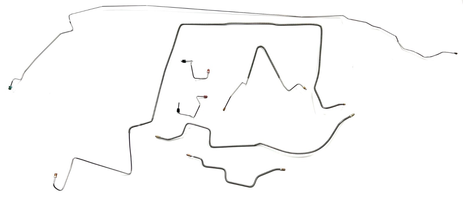 Prebent Galfan Steel Brake Line Kit 1987-95 Jeep Wrangler YJ With Power Brake