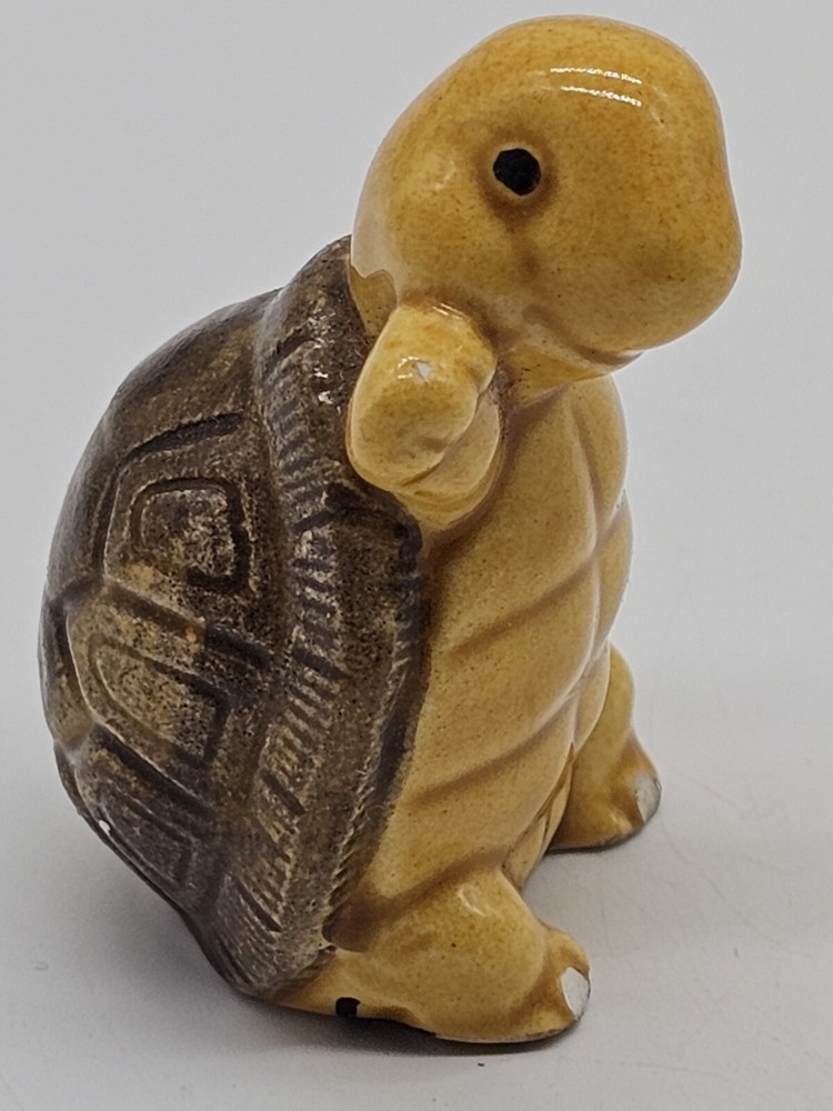 Vintage Turtle Figurine Ceramic Japan 2" Numbered