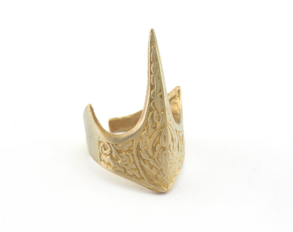 Helmet Ring Adjustable Ring Raw Brass (19mm 9US inner size) 231