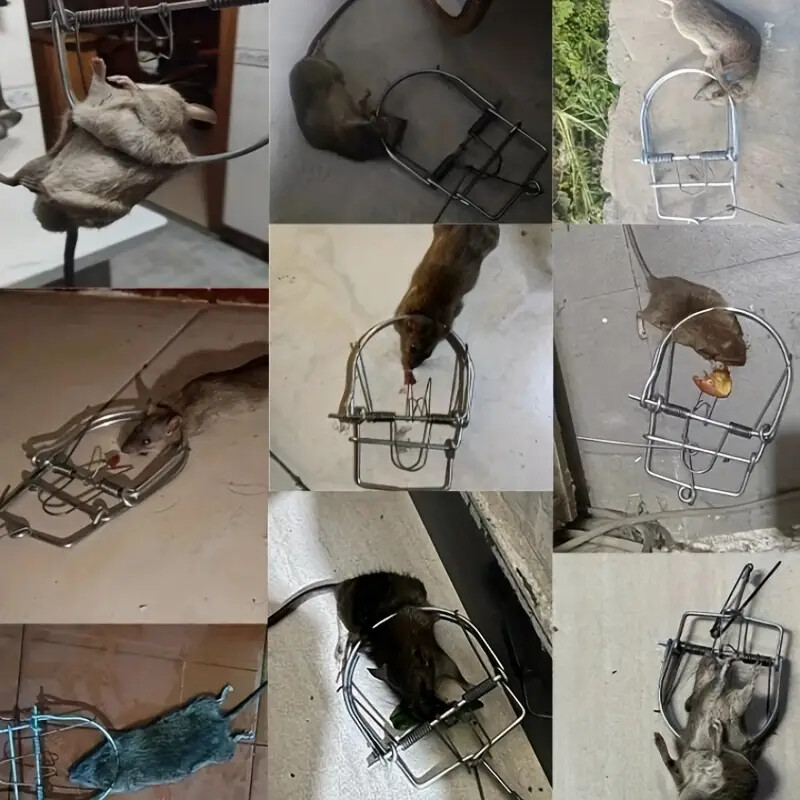 3 Units Small Animals Spring Traps Catch Traps Mouse Trap Rodent for Rabbit Rat